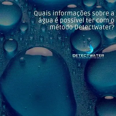 Qual informação sobre a água é possível ter com o método DetectWater?